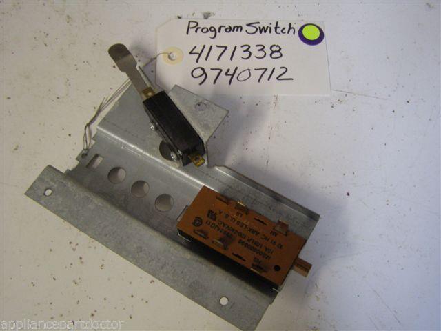 KitchenAid Dishwasher 4171338 9740712 4160658 Switch, Program,Switch, Interlock KitchenAid Dishwasher 4171338 9740712 4160658 Switch, Program,Switch, Interlock